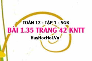 Bài 1.35 trang 42 Toán 12 tập 1 Kết nối tri thức